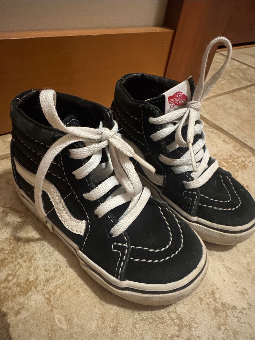 Vans Kids Black & White High-Top Sneakers